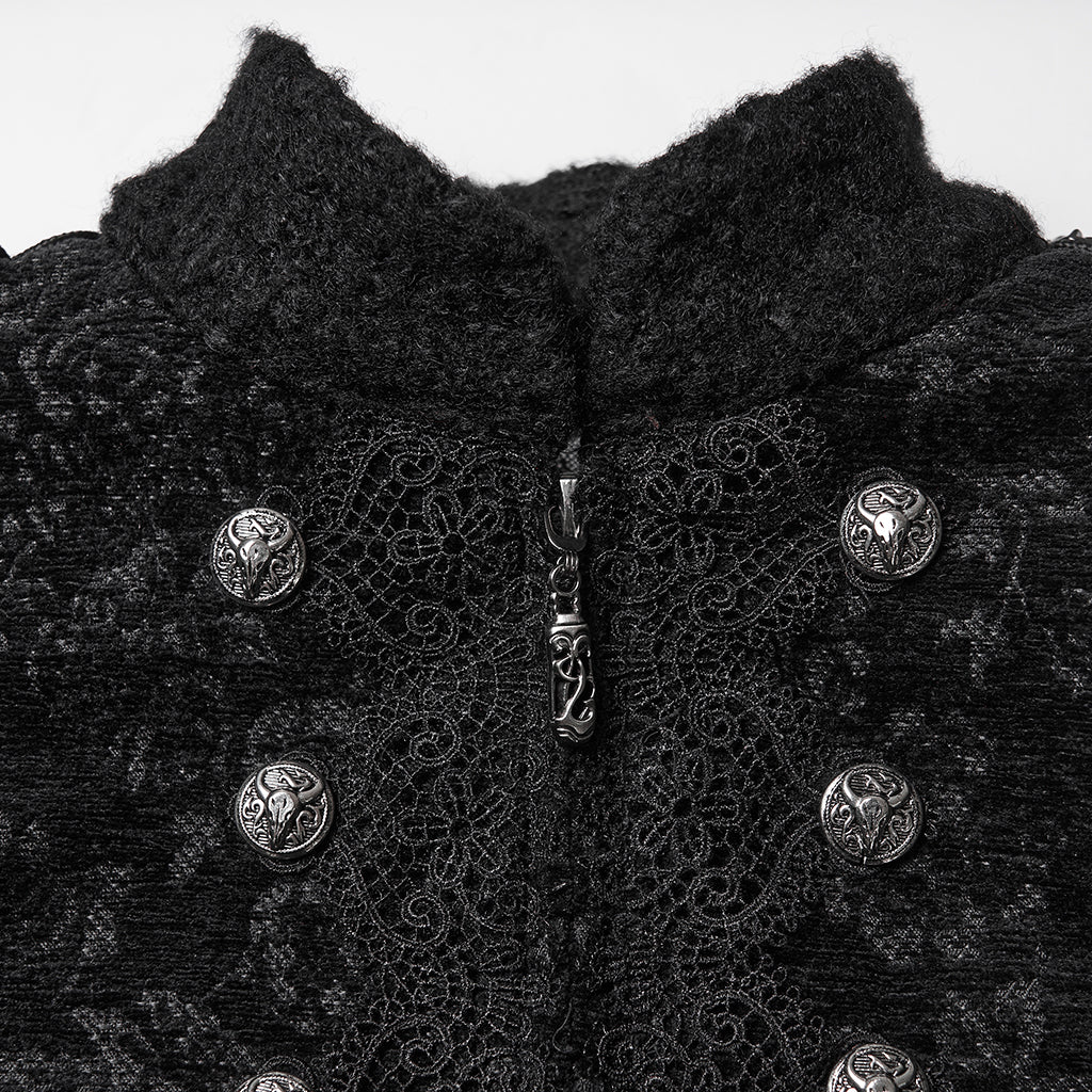 Night Bat Goth Wool Coat - Image 5
