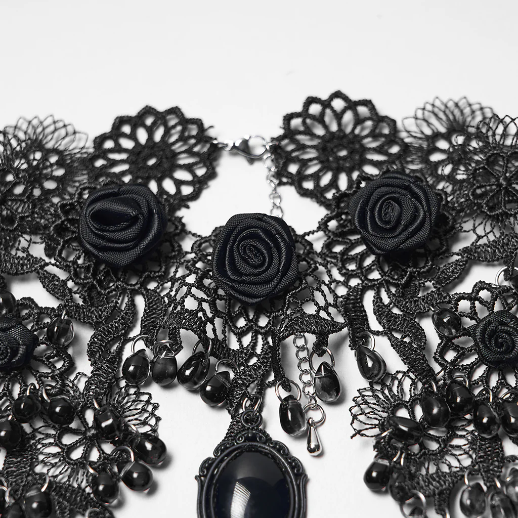 Noble Rose Lace Goth Necklace - Image 10