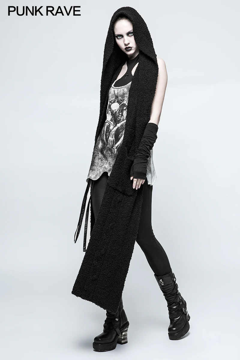 One Piece Mosaic Fashion Gothic Accessories Soft Knitting Hemming Stitching Glove - Image 6