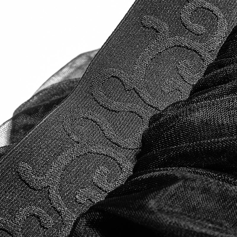 Party Elastic High Waist Flowers Mesh Prom Gothic Skirt - Image 5