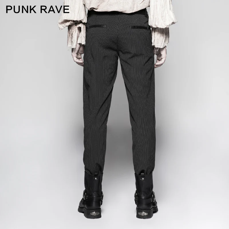 Pinstripe Simple Fitness Chino Punk Pants - Image 3