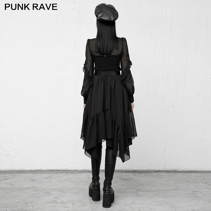 Printed chiffon long dress - Image 3