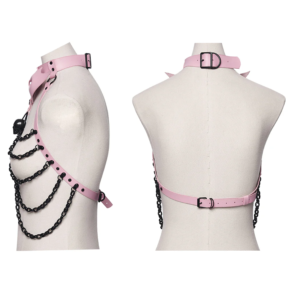 Punk Bat Bow Skull Chest Chain - Image 15