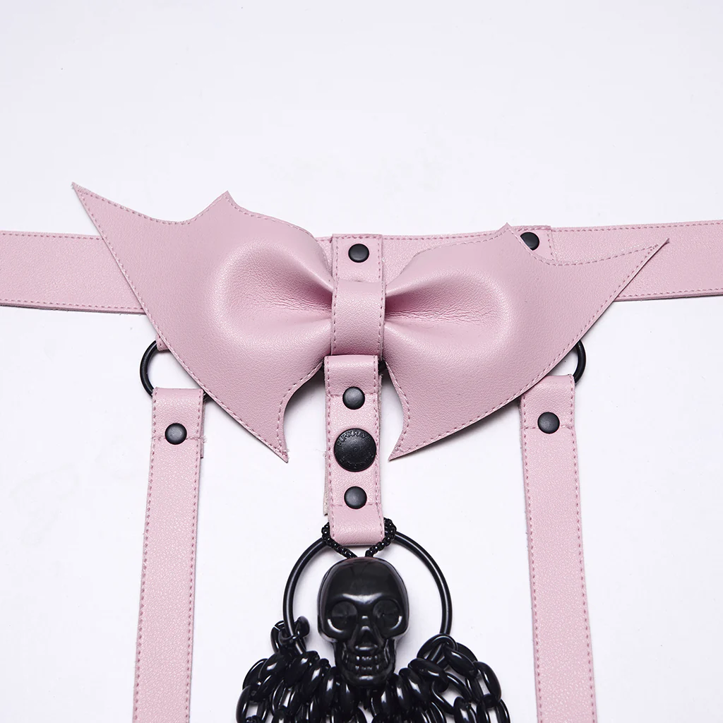Punk Bat Bow Skull Chest Chain - Image 16