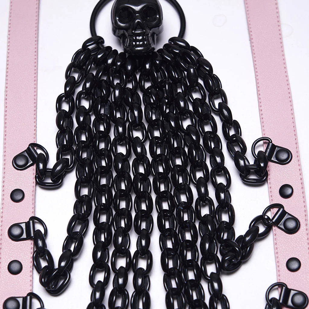 Punk Bat Bow Skull Chest Chain - Image 18