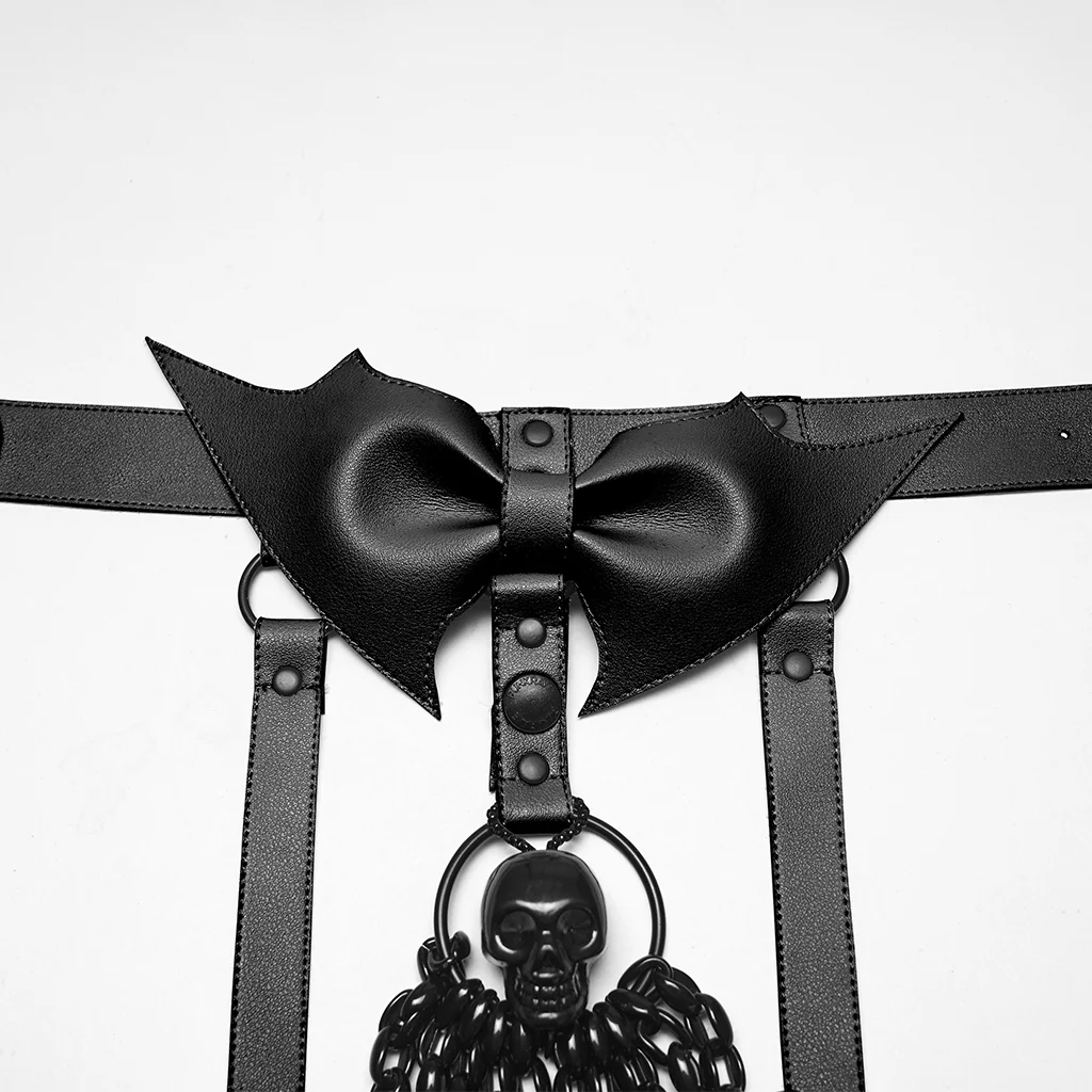 Punk Bat Bow Skull Chest Chain - Image 8