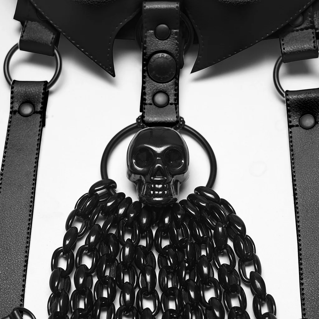 Punk Bat Bow Skull Chest Chain - Image 9