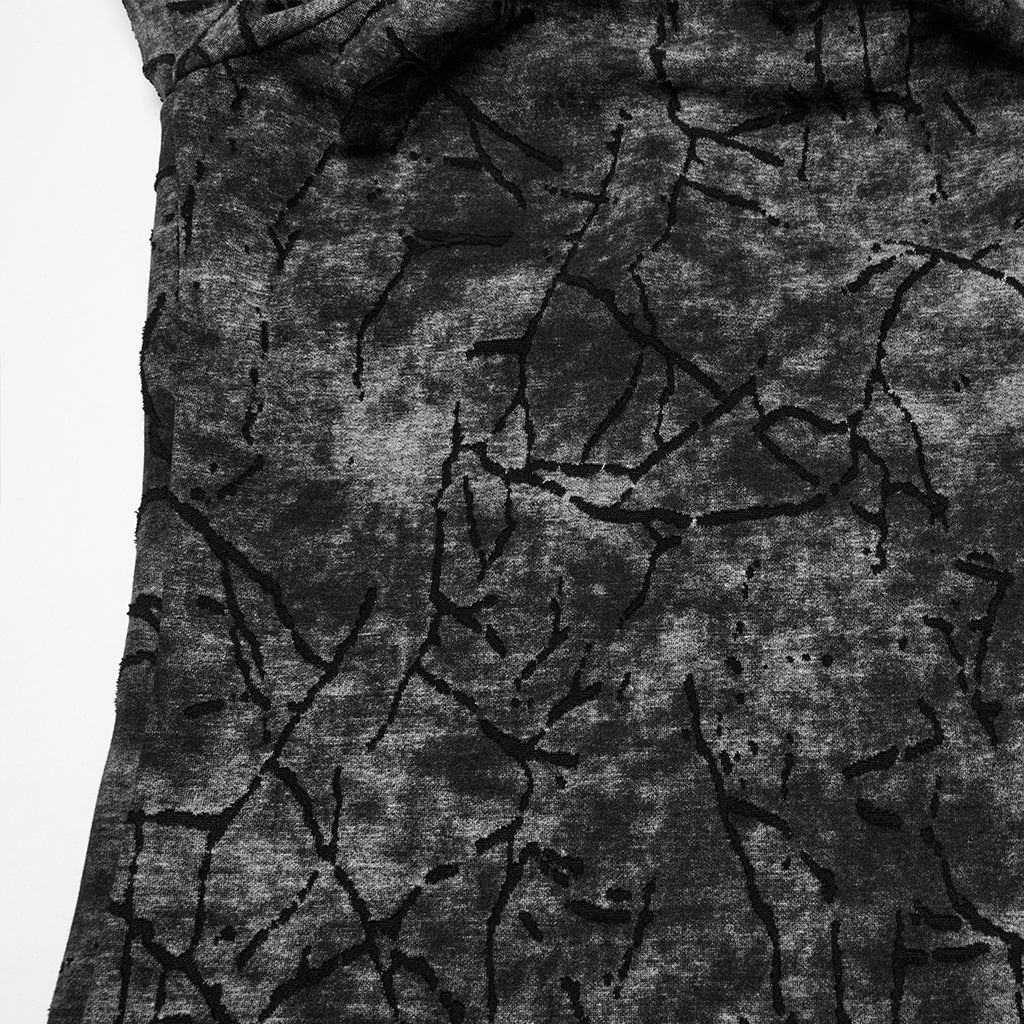 Punk Cracked Hooded T-shirt - Image 10