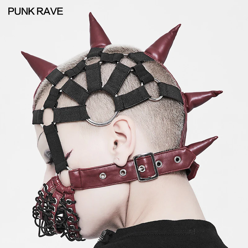 Punk Dark Evil Demon Hood With Drawstring Mask Personality Accessories - Image 2