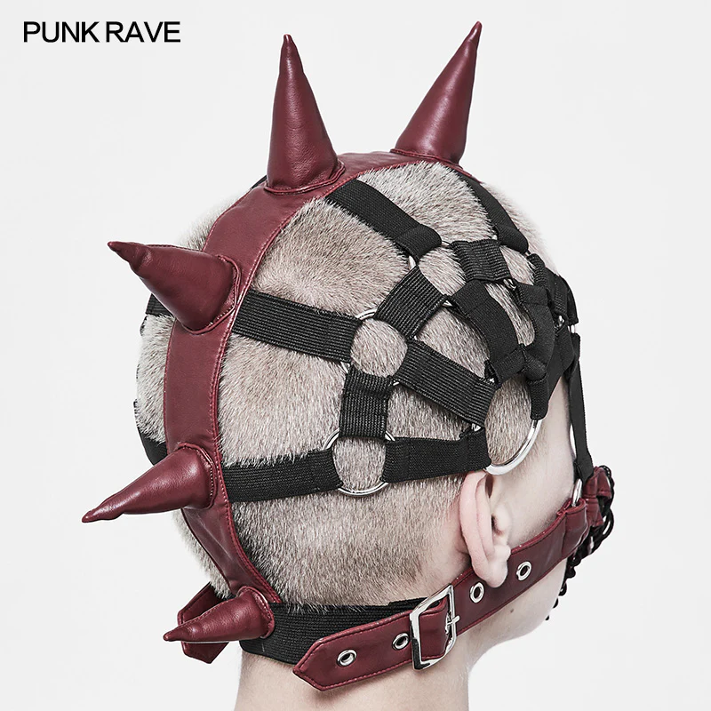 Punk Dark Evil Demon Hood With Drawstring Mask Personality Accessories - Image 3