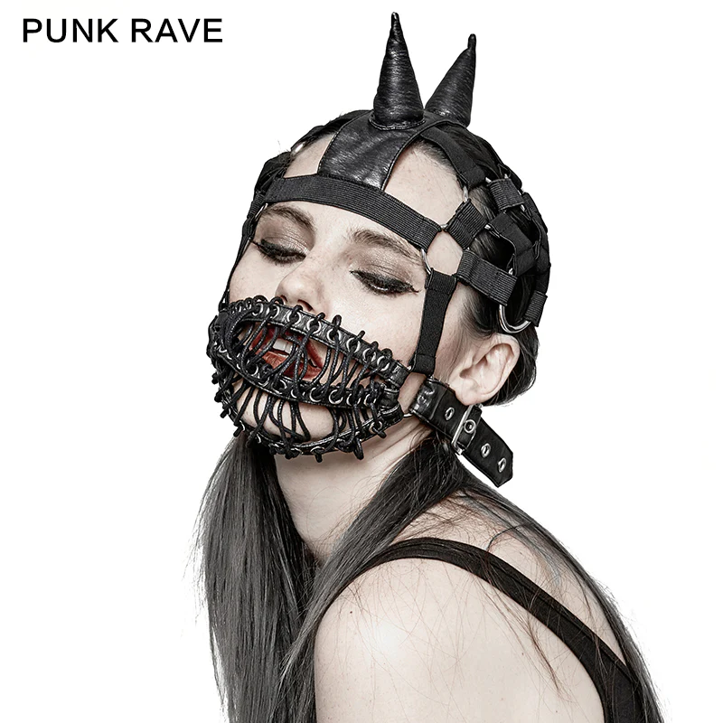 Punk Dark Evil Demon Hood With Drawstring Mask Personality Accessories - Image 6
