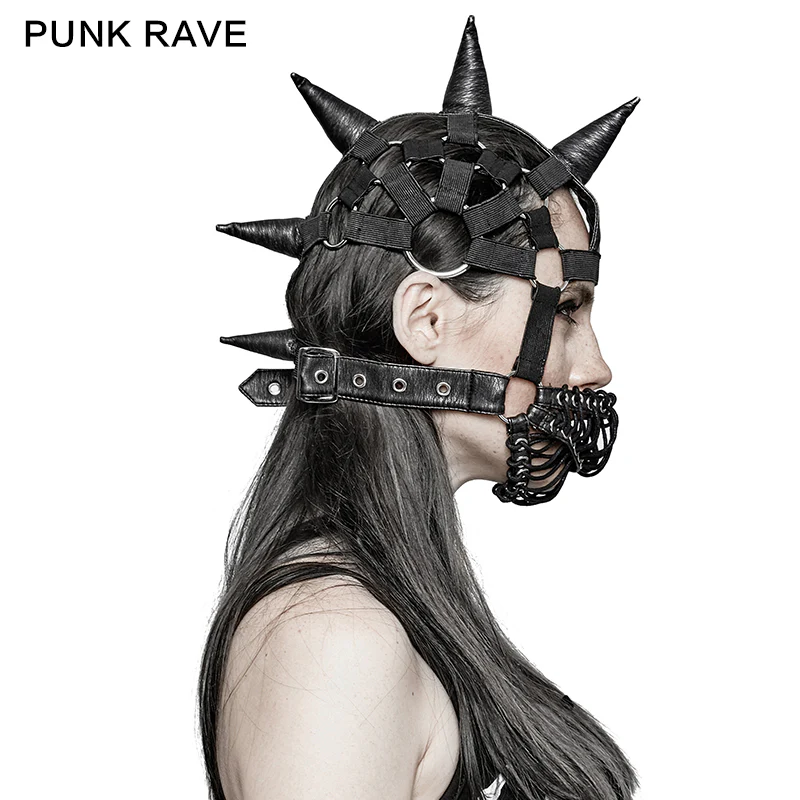 Punk Dark Evil Demon Hood With Drawstring Mask Personality Accessories - Image 7