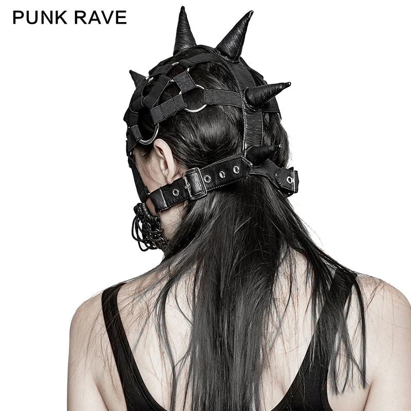 Punk Dark Evil Demon Hood With Drawstring Mask Personality Accessories - Image 8