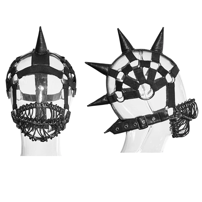 Punk Dark Evil Demon Hood With Drawstring Mask Personality Accessories - Image 9