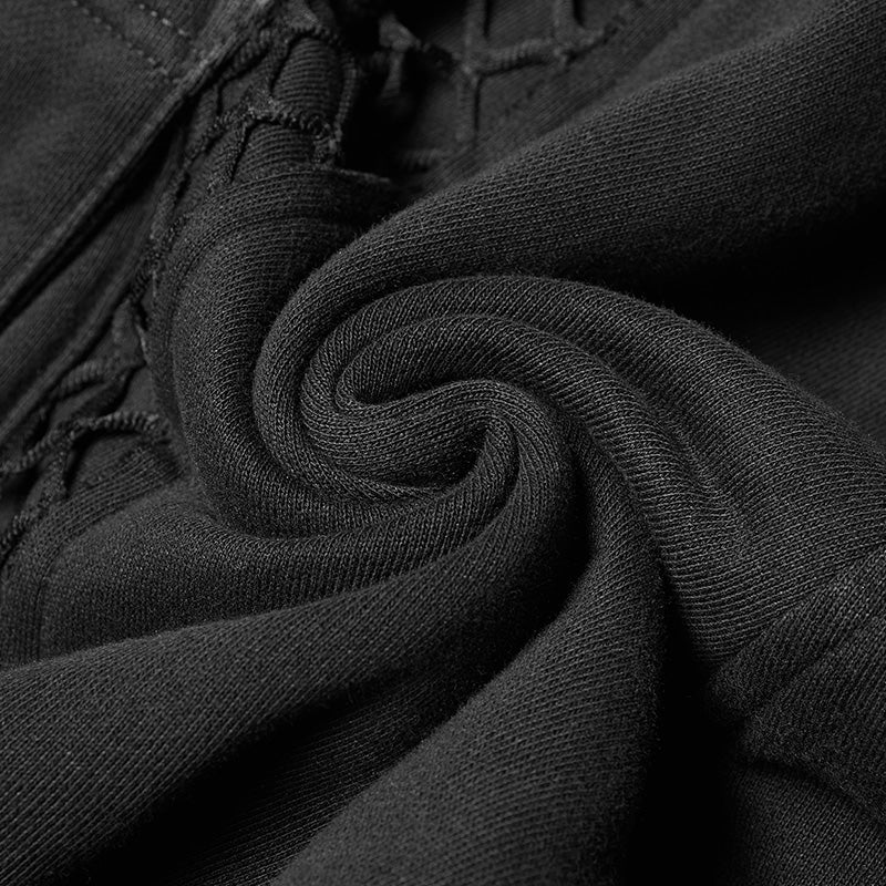 Punk Dark Knit Trousers Carrot Pants With Three-dimensional Pockets Decoration - Image 5