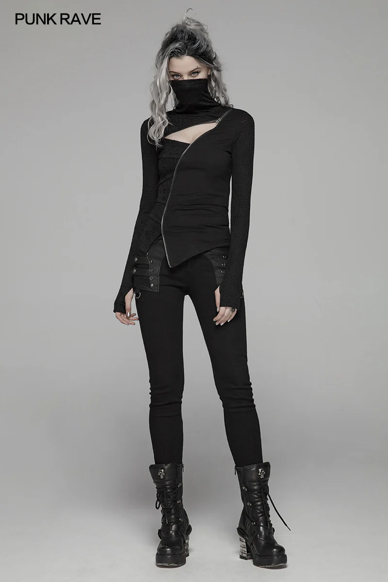 Punk Dark Turtleneck T-shirt - Image 6