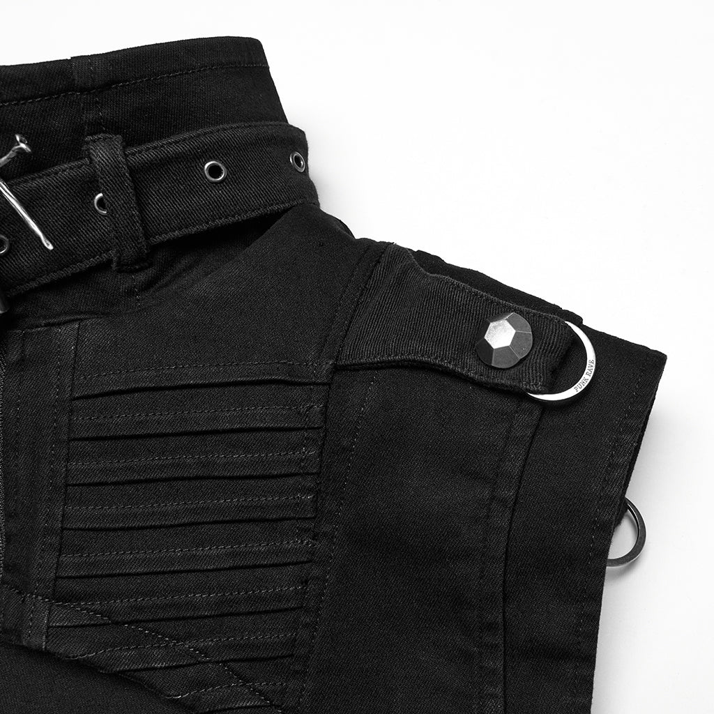 Punk denim ultra short vest - Image 7