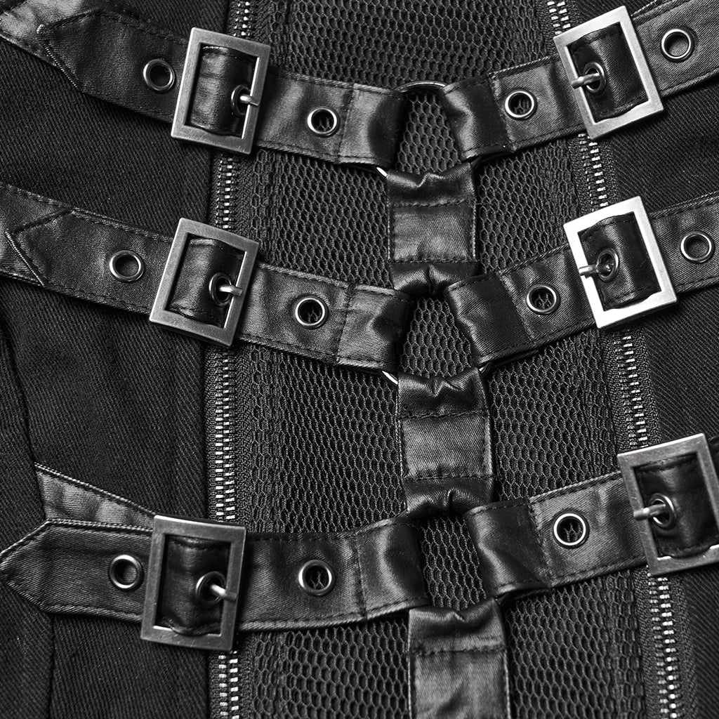 Punk Double-Zipper Skeleton Coat - Image 9