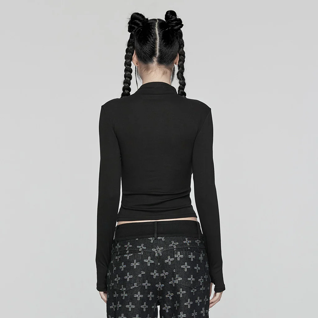 Punk drawstring structure T-shirt - Image 3