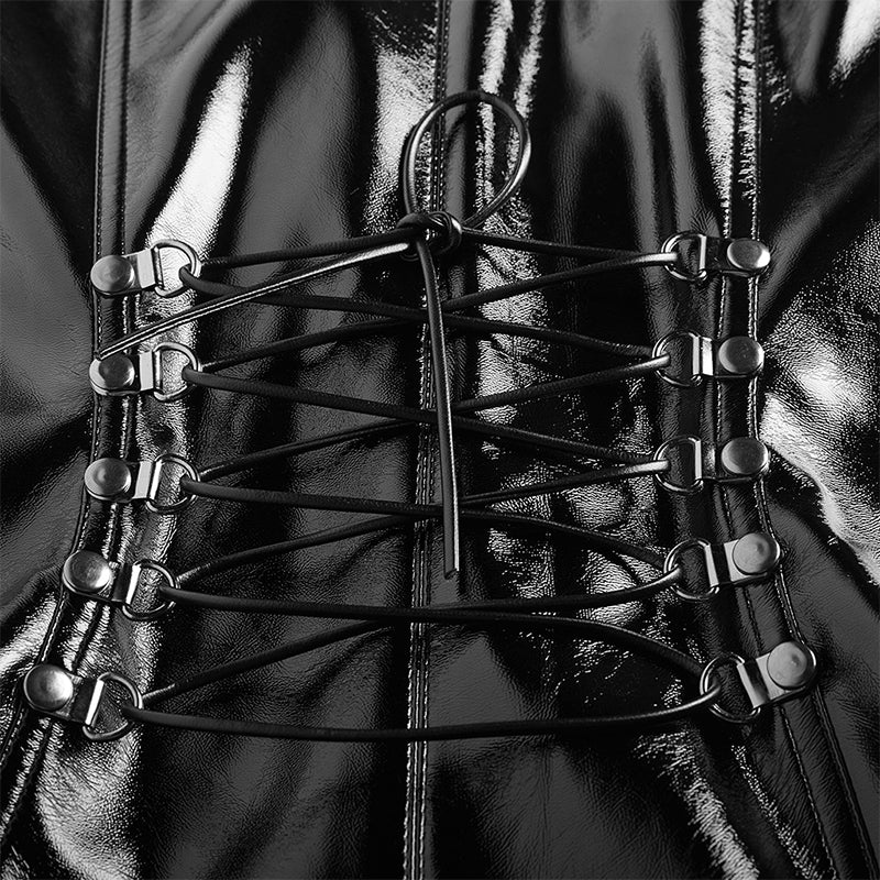 Punk flaming patent leather dress - Image 5