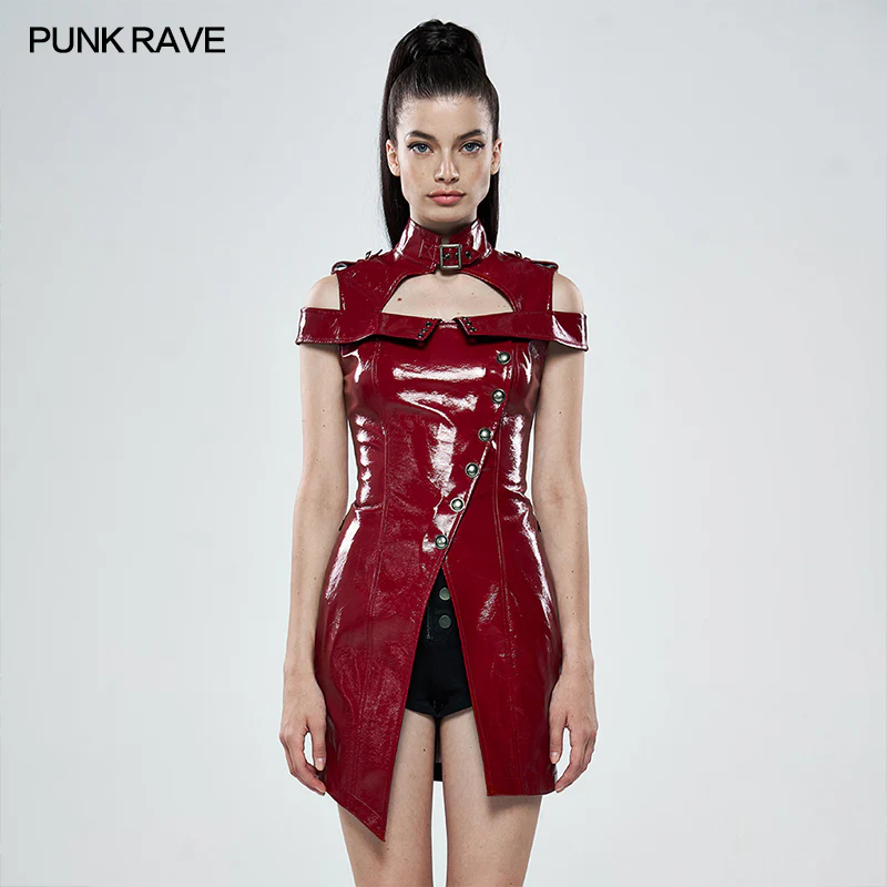 Punk flaming patent leather dress - Image 6
