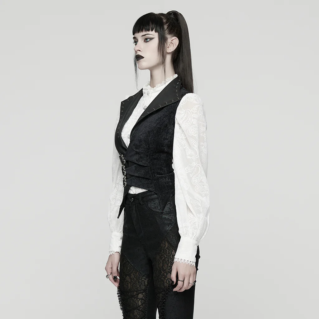 Punk Flamorous Lapel Vest - Image 2