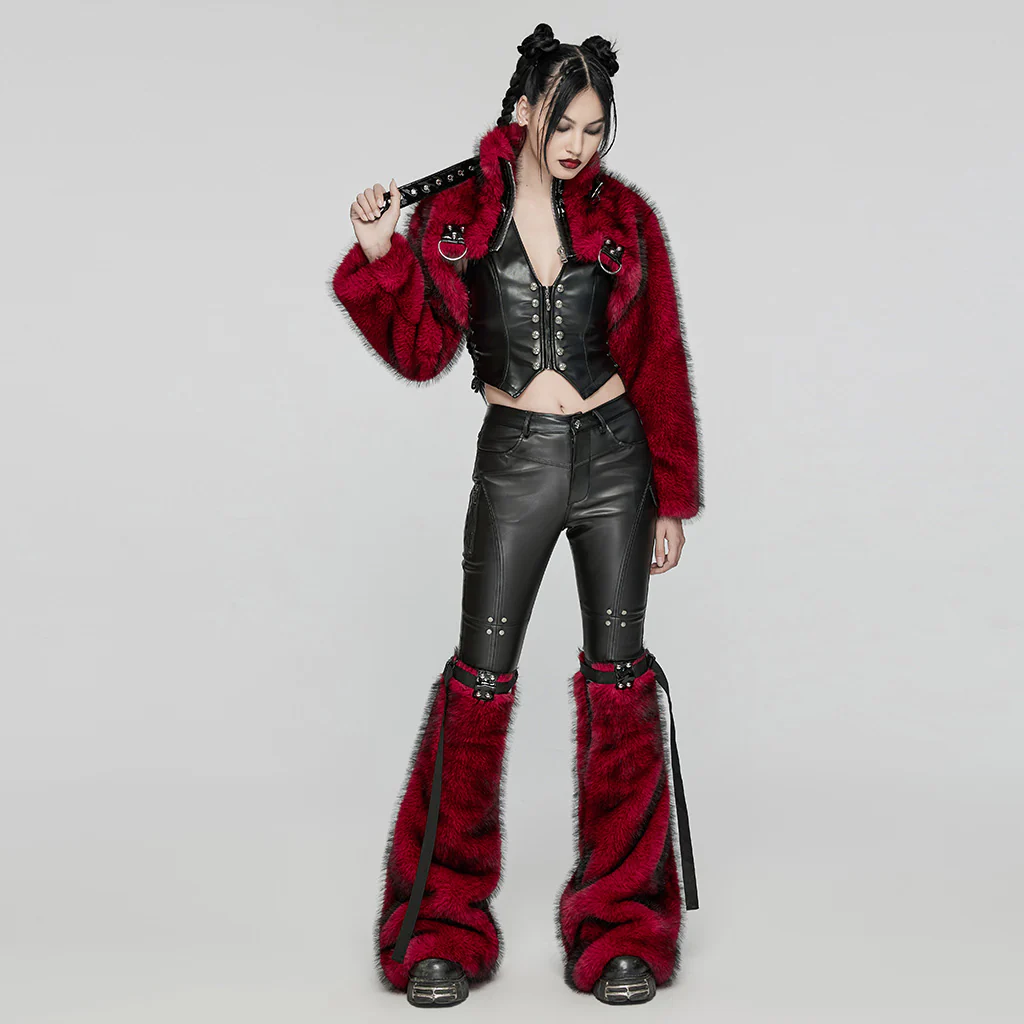 Punk Handsome Short Hair Leg Warmers For Women - Image 12