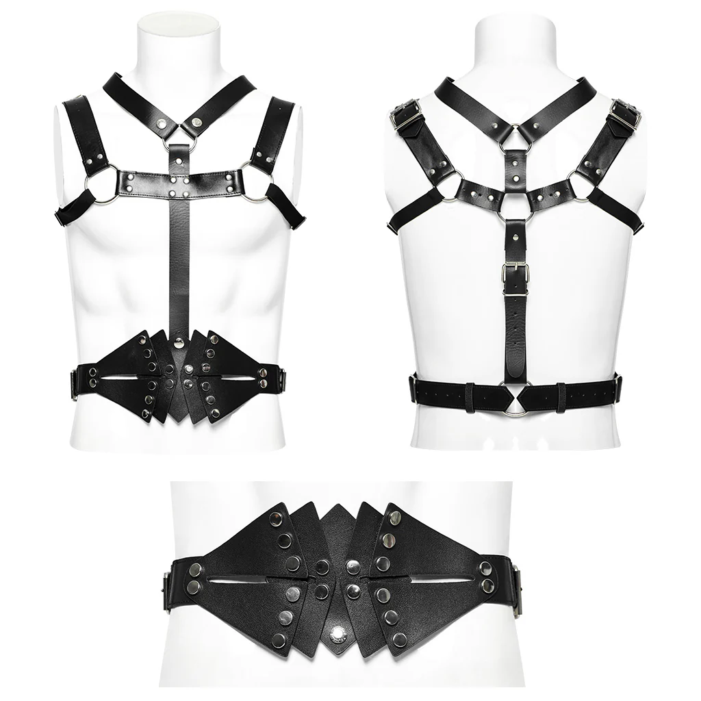 Punk Harness & Belt 2 in 1 Accessory - Image 8