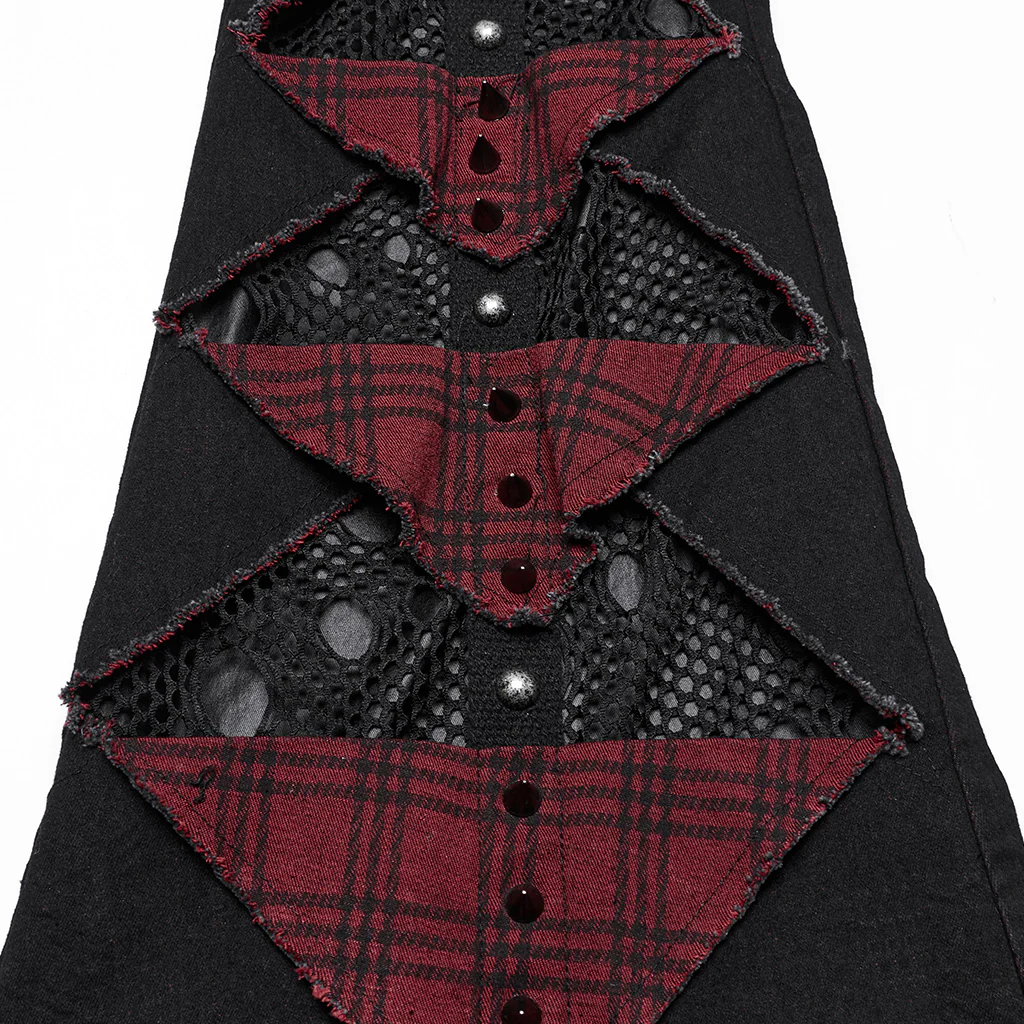 Punk hollow structured flared pants - Image 11
