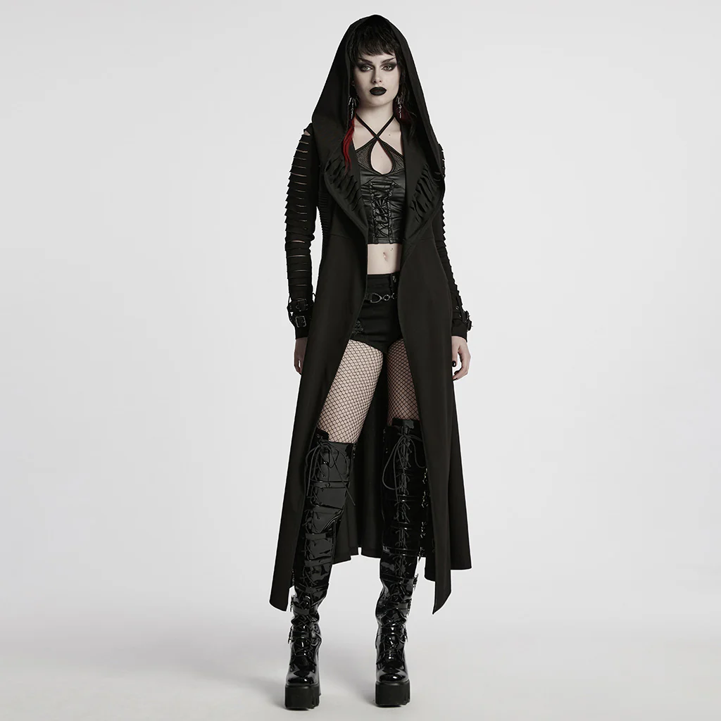 Punk hooded cut washed jacket - Image 5