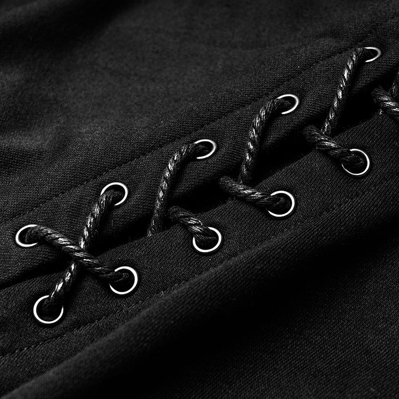 Punk hoodie medium-length coat - Image 5