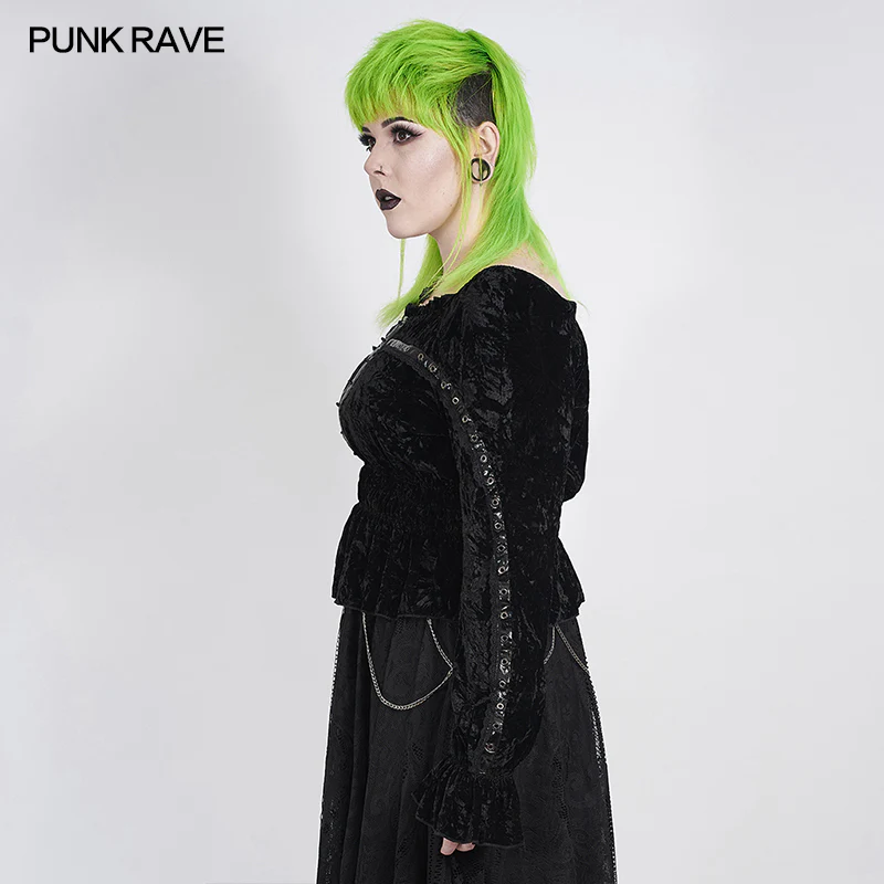 Punk horizontal collar T-shirt - Image 2