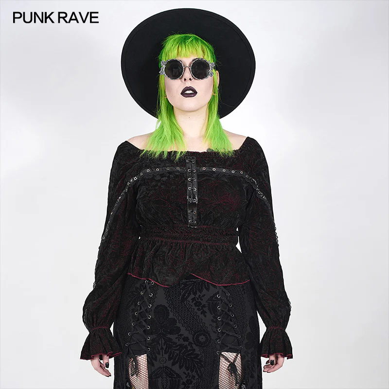 Punk horizontal collar T-shirt - Image 6