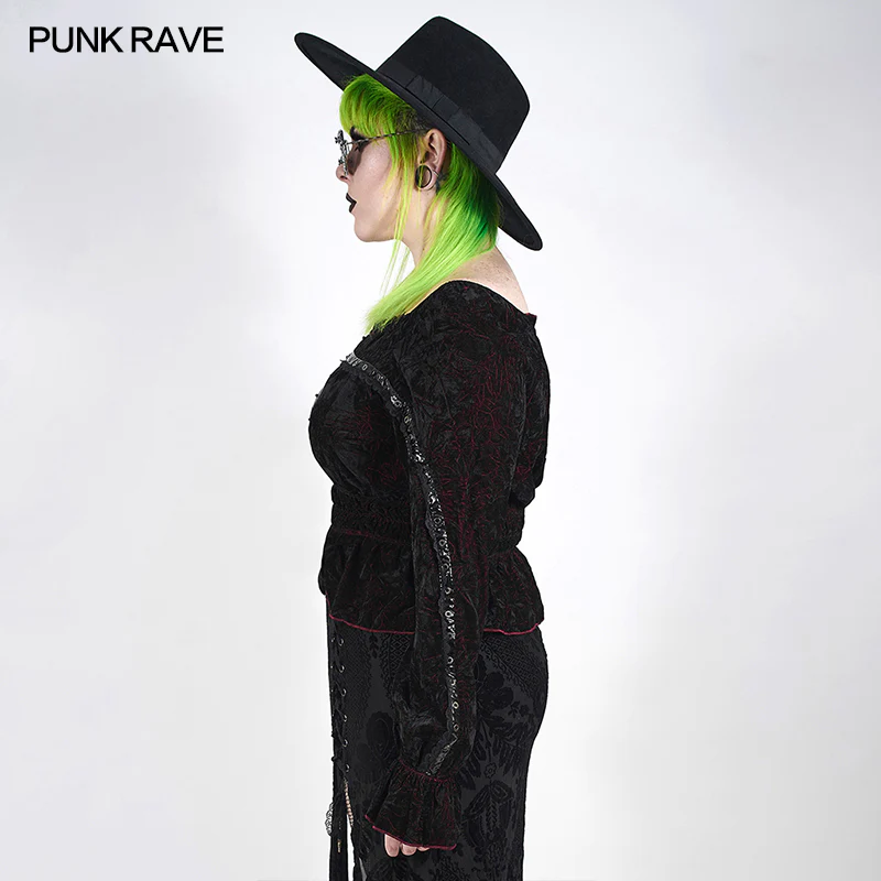 Punk horizontal collar T-shirt - Image 7