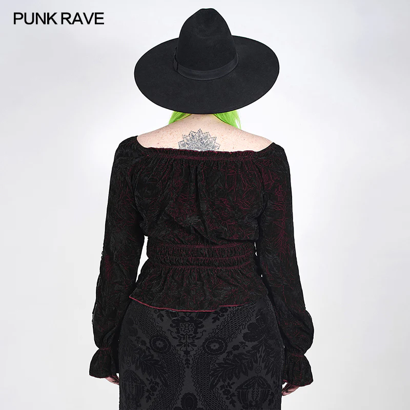 Punk horizontal collar T-shirt - Image 8