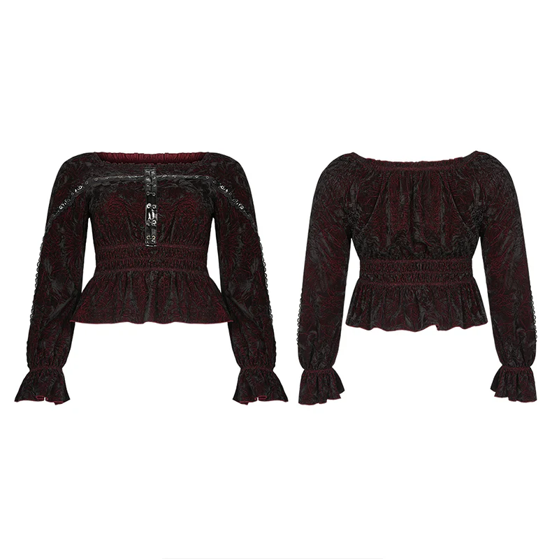 Punk horizontal collar T-shirt - Image 9