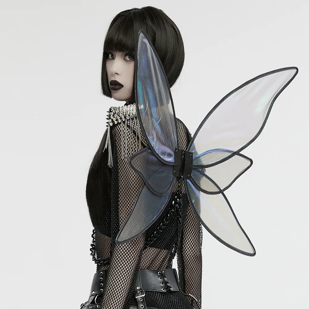 Punk Iridescent Mesh Butterfly Wings - Image 12