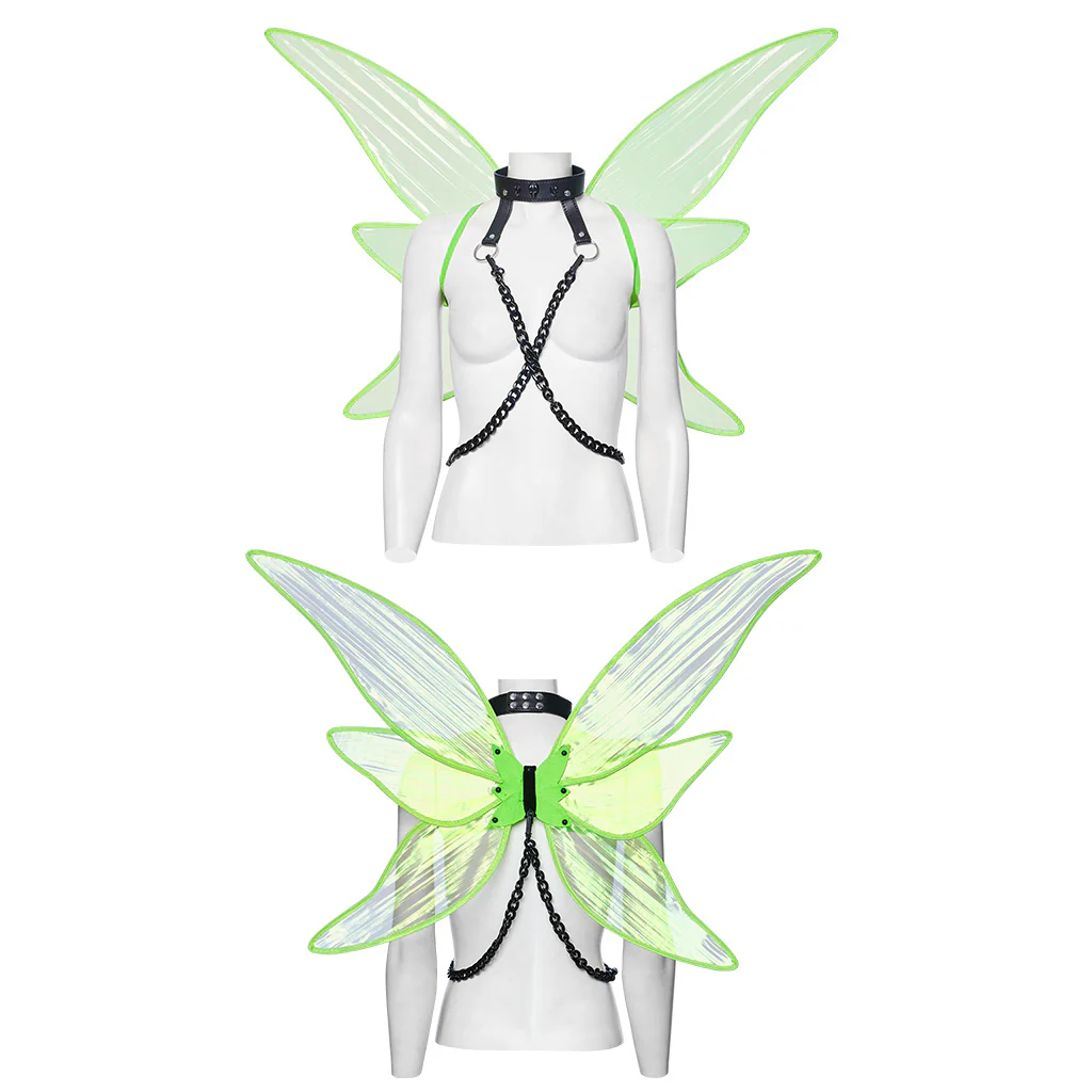 Punk Iridescent Mesh Butterfly Wings - Image 2