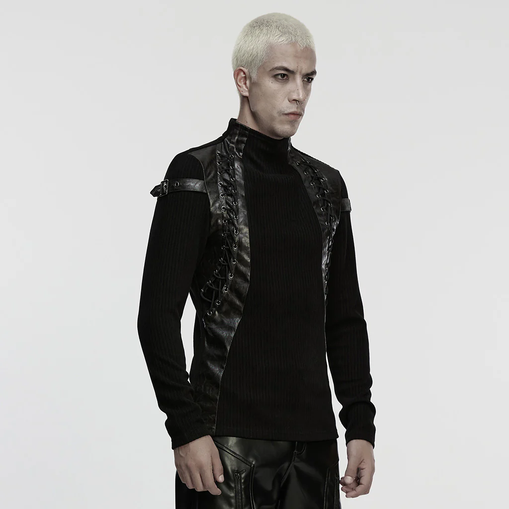 Punk knitted handsome T-shirt - Image 4