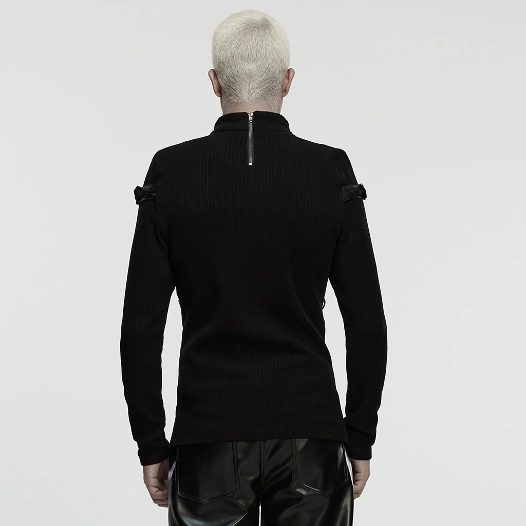 Punk knitted handsome T-shirt - Image 6