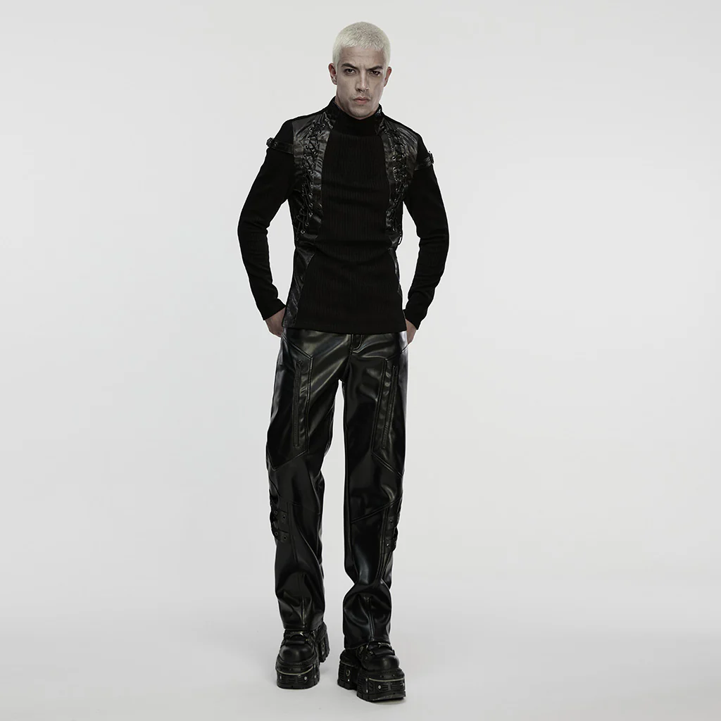 Punk knitted handsome T-shirt - Image 8