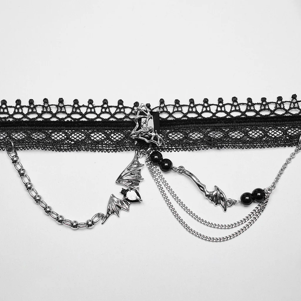Punk Lace Obsidian Choker - Image 5