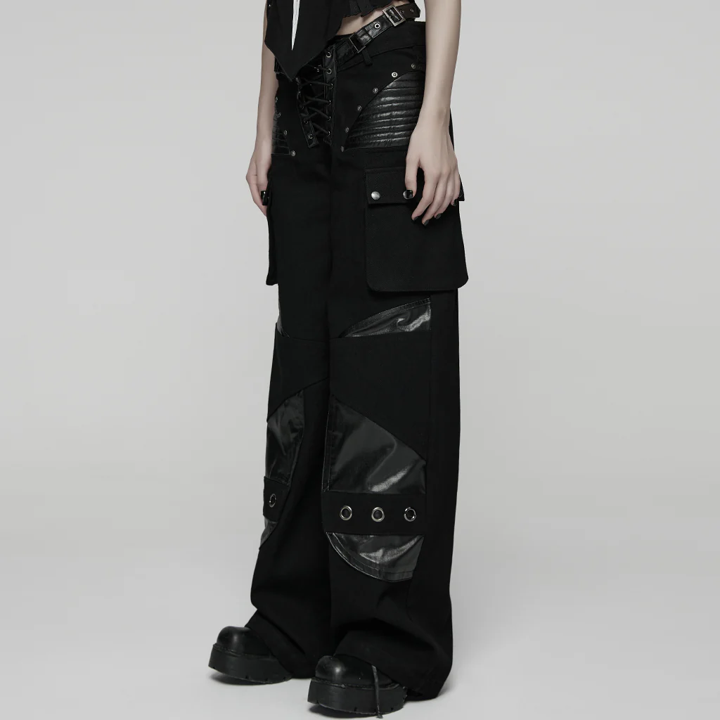 Punk Low-waist Wide-Leg Pants - Image 2