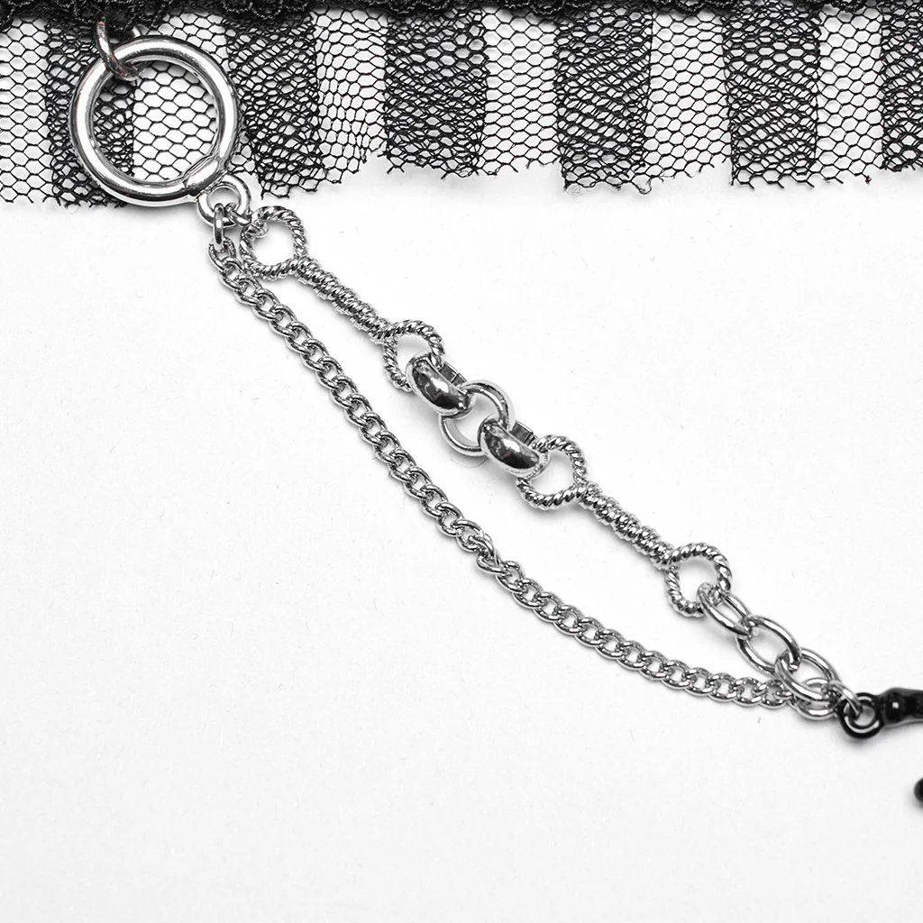 Punk Mesh Black Cat Choker - Image 3
