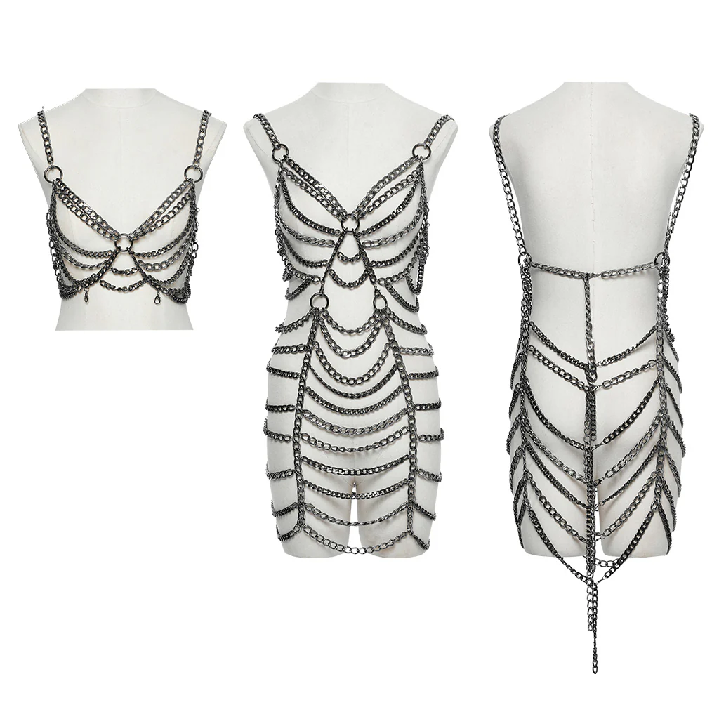 Punk metal chain dress - Image 5