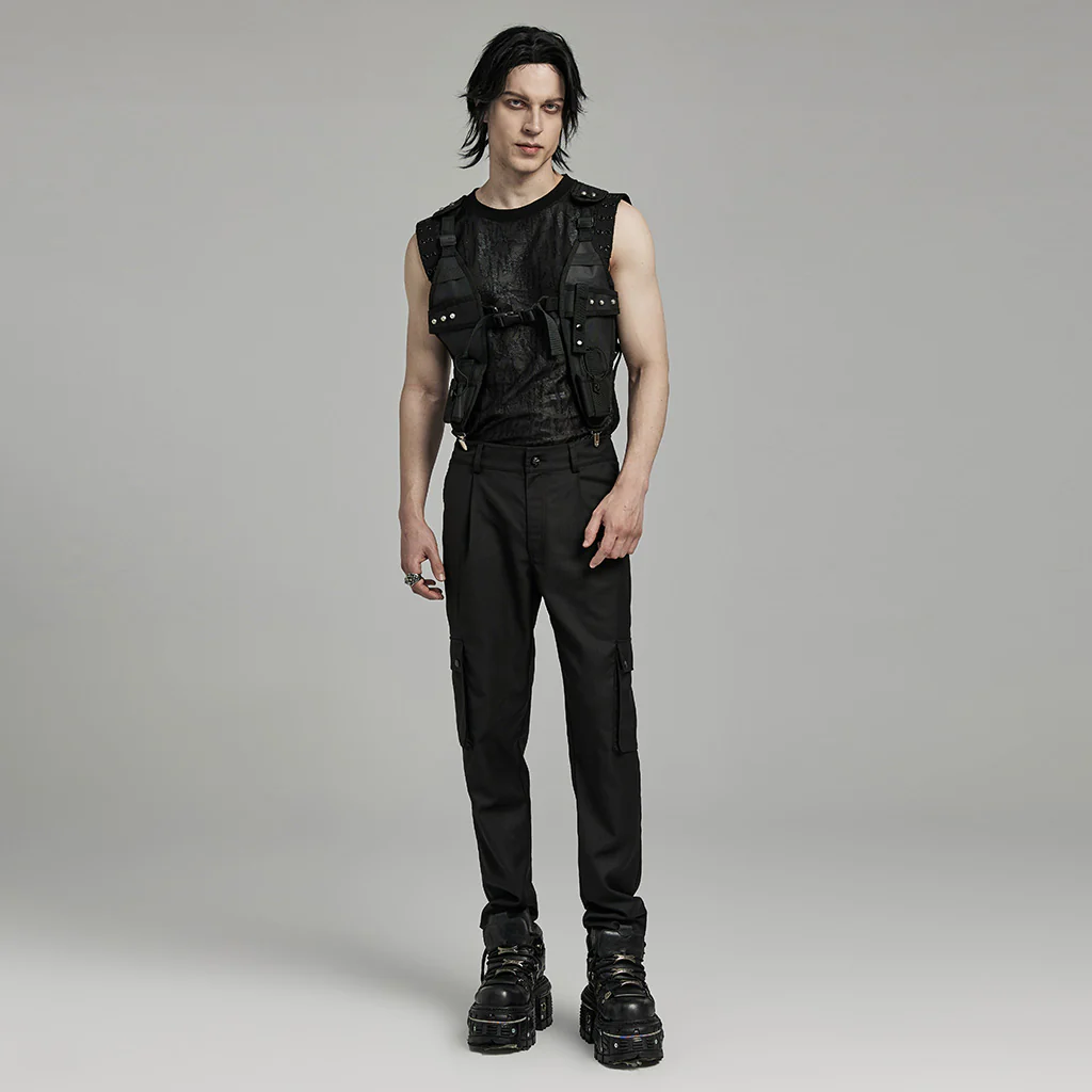 Punk minimalist cargo pants - Image 7
