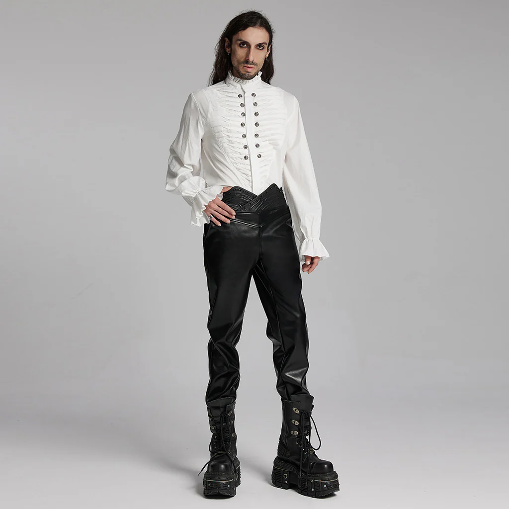 Punk minimalist leather pants - Image 4