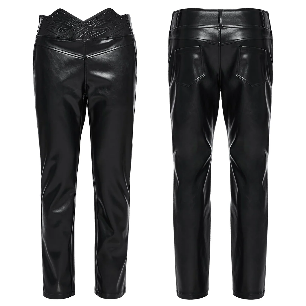 Punk minimalist leather pants - Image 5