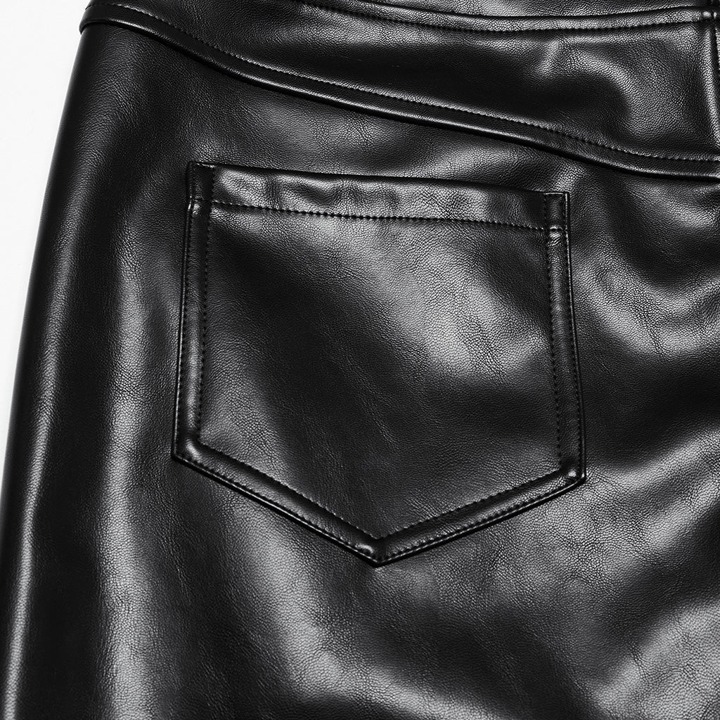 Punk minimalist leather pants - Image 9
