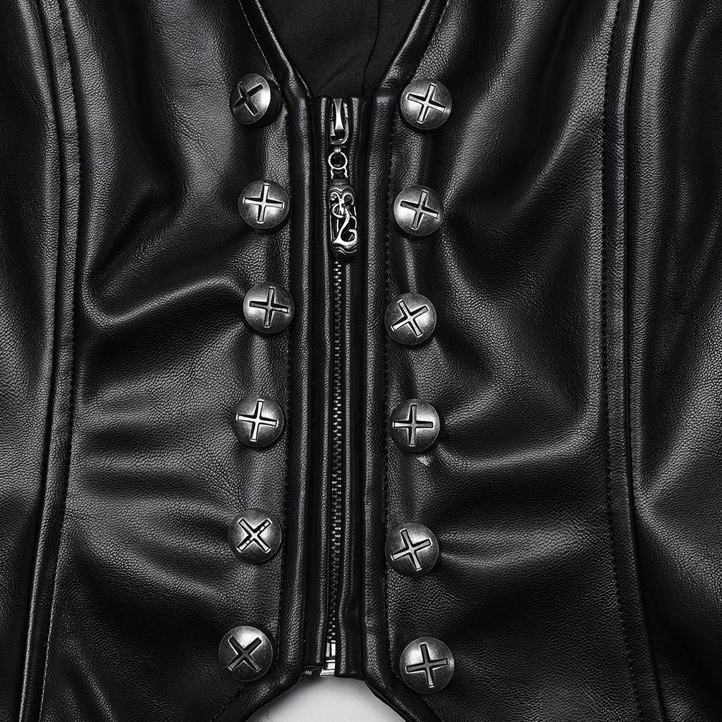 Punk minimalist leather vest - Image 6